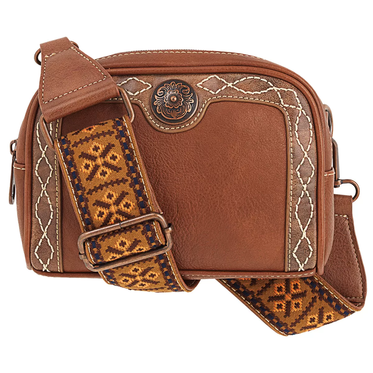 Nocona Ladies Ivy Collection Belt Crossbody Bag Tan