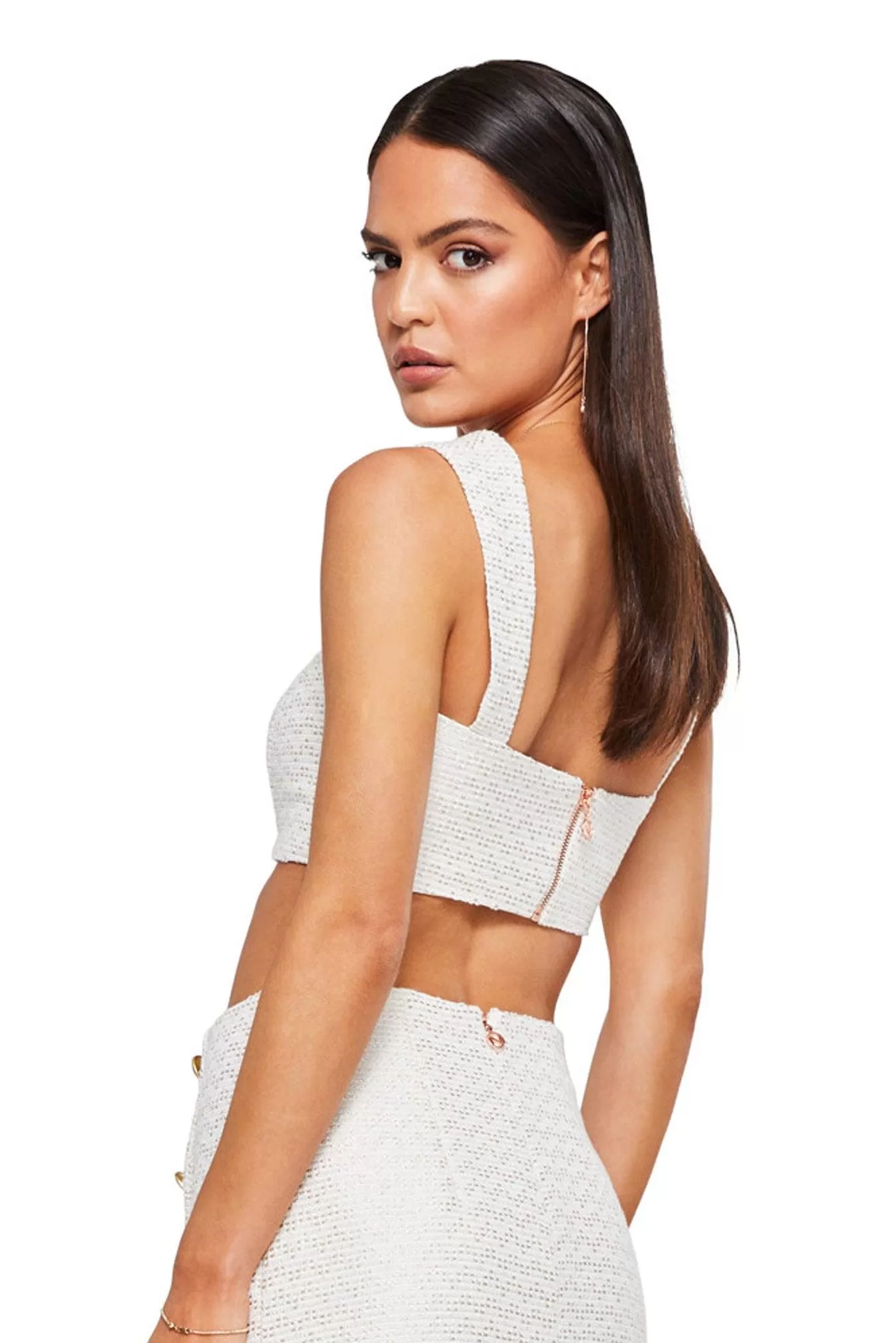 Nookie Queen Crop - White