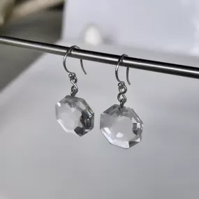 Octagon Quartz Earrings