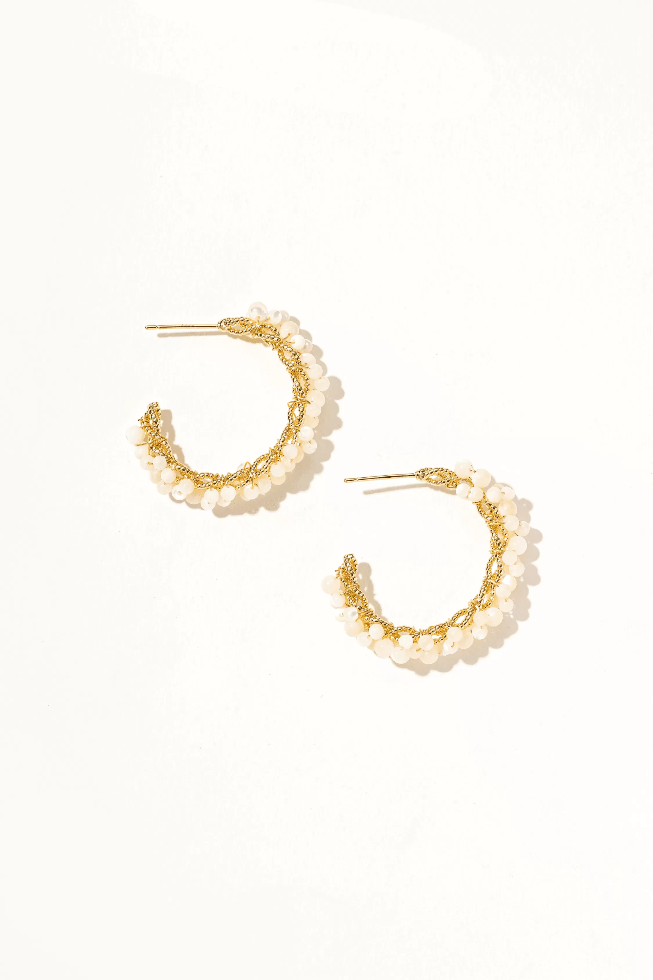 Orielle Pearl Huggie Earrings