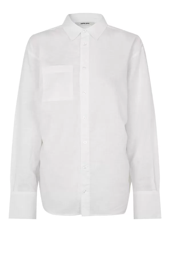 oval square Leo Shirt White