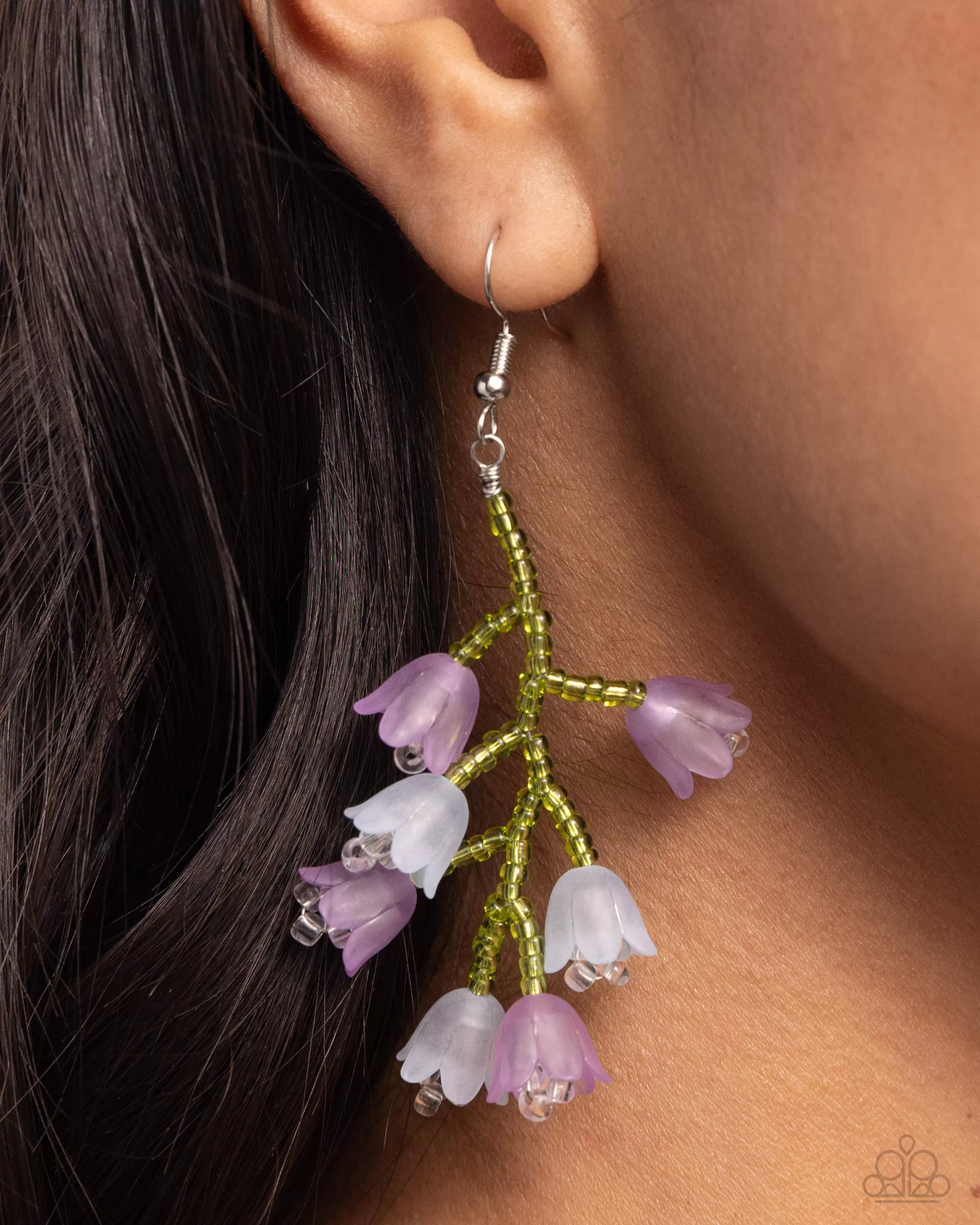 Paparazzi Beguiling Bouquet Purple Earrings