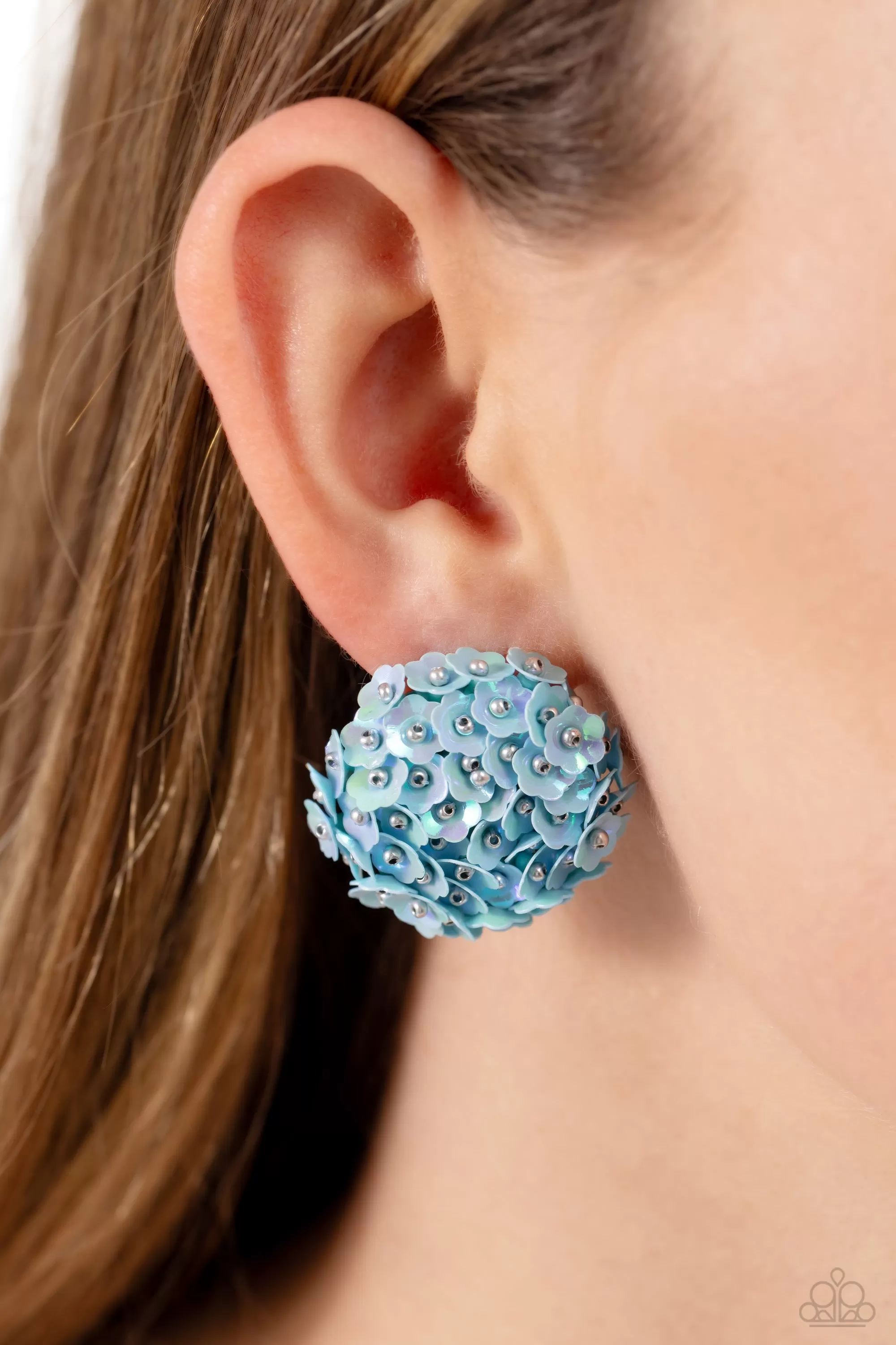 Paparazzi Corsage Character Blue Post Earrings