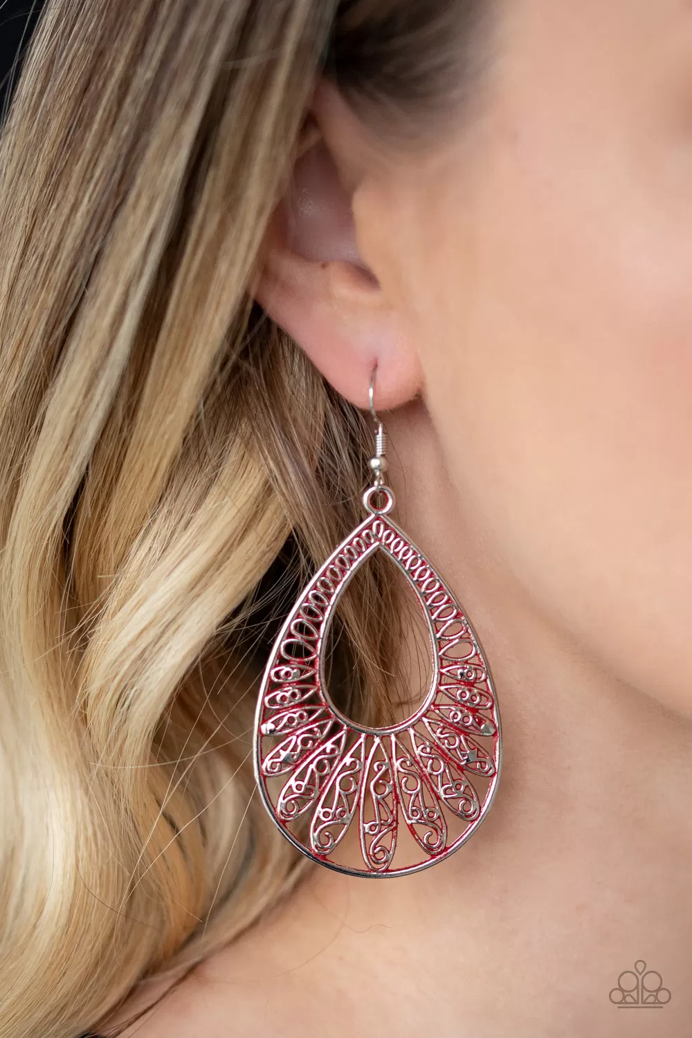 Paparazzi Flamingo Flamenco Red Earrings