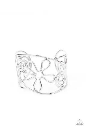 Paparazzi Groovy Sensations - Silver Cuff Bracelet