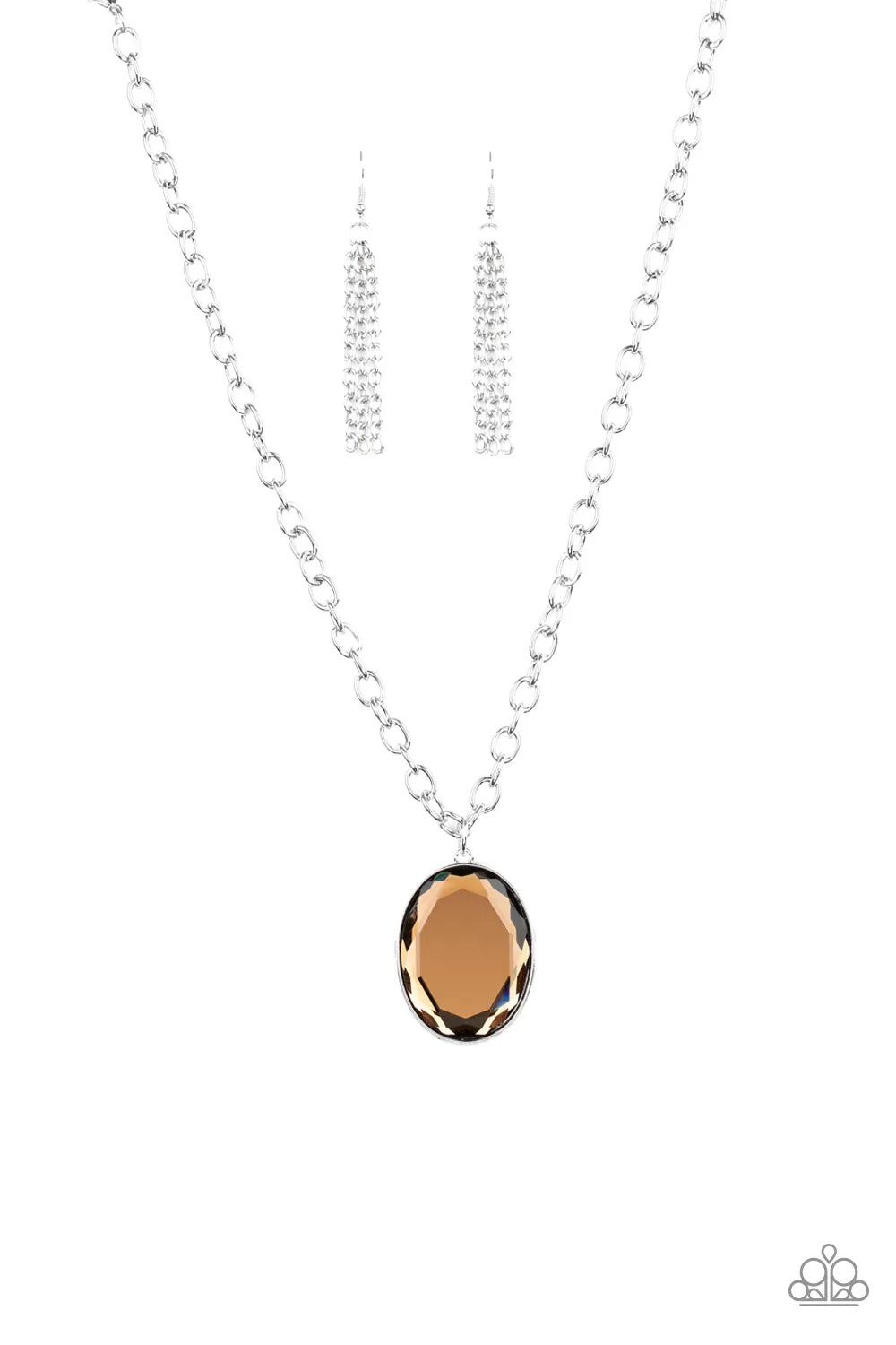 Paparazzi Light As HEIR Brown Necklace Set