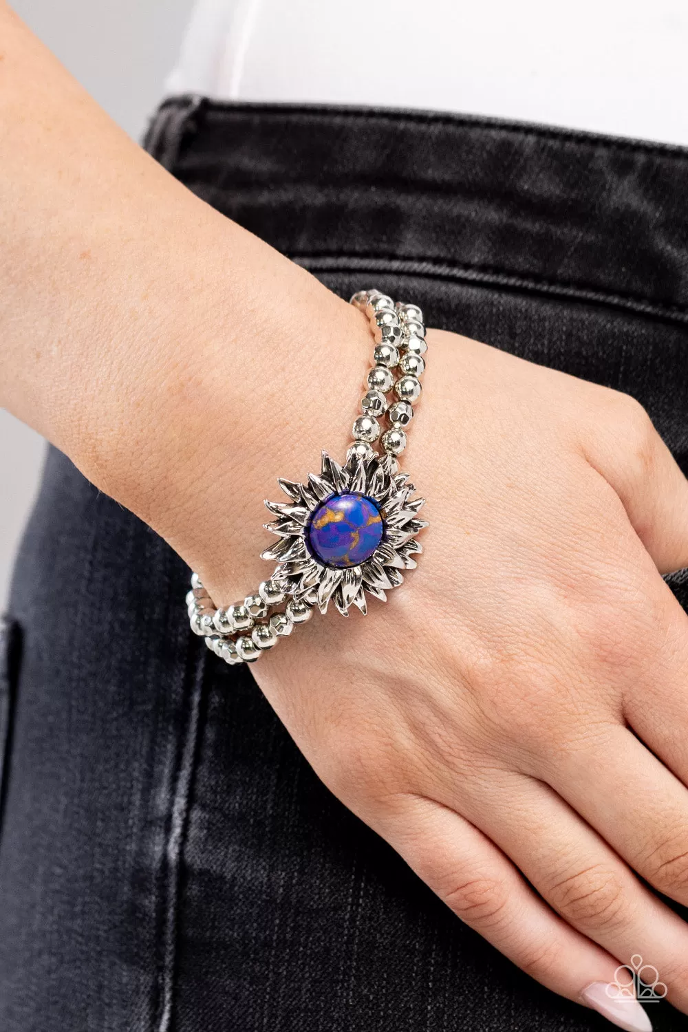 Paparazzi Sunflower Serenity Purple Bracelet