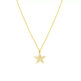 Pave Diamond Starfish Necklace