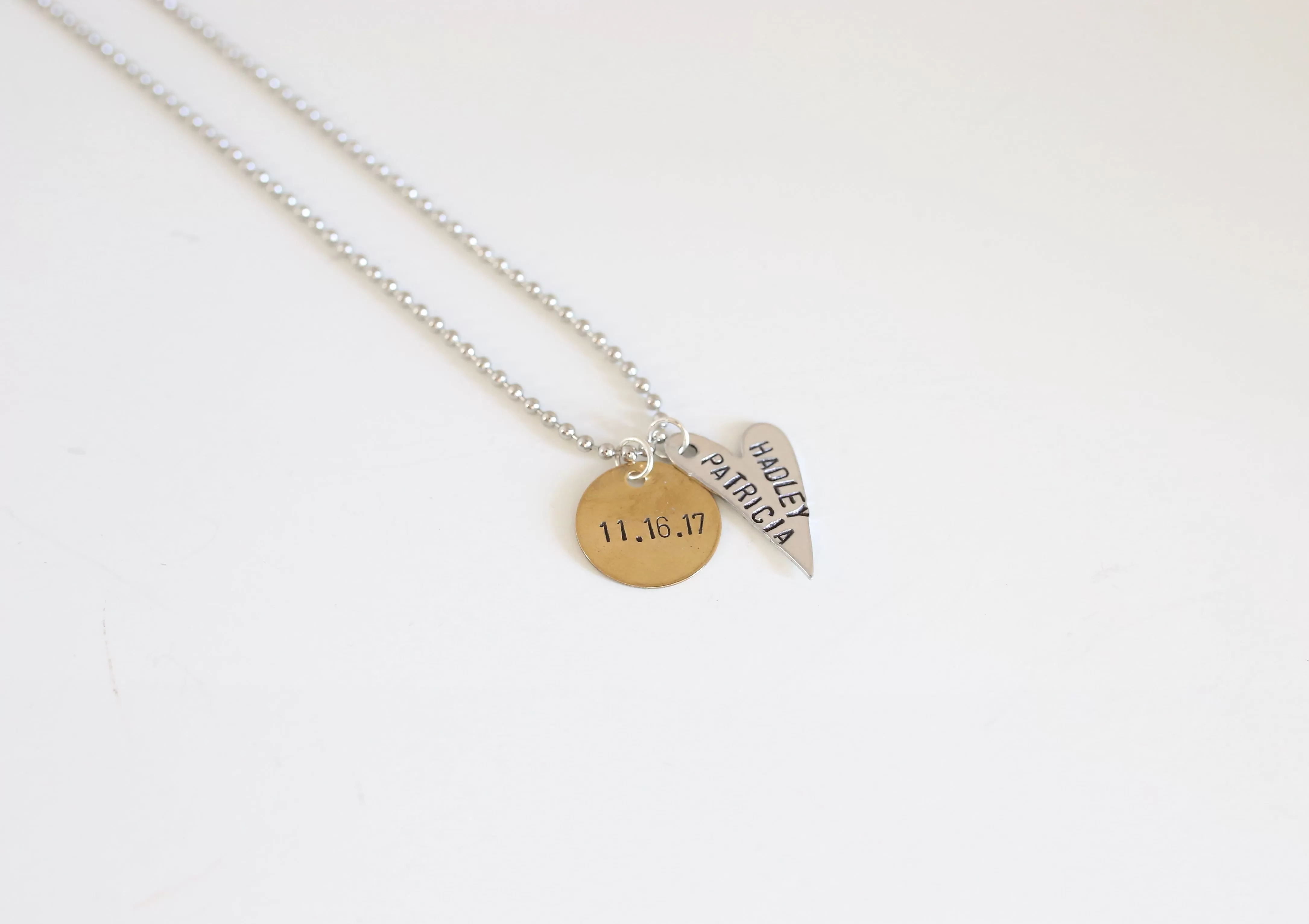 Personalized Mother's Necklace with Heart Charm