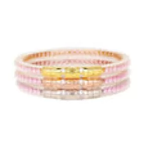 Petal Pink Three Queens All Weather Bangles Set of 3