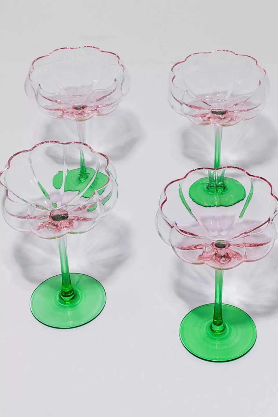 Petal Watermelon Cocktail Glass Set 4