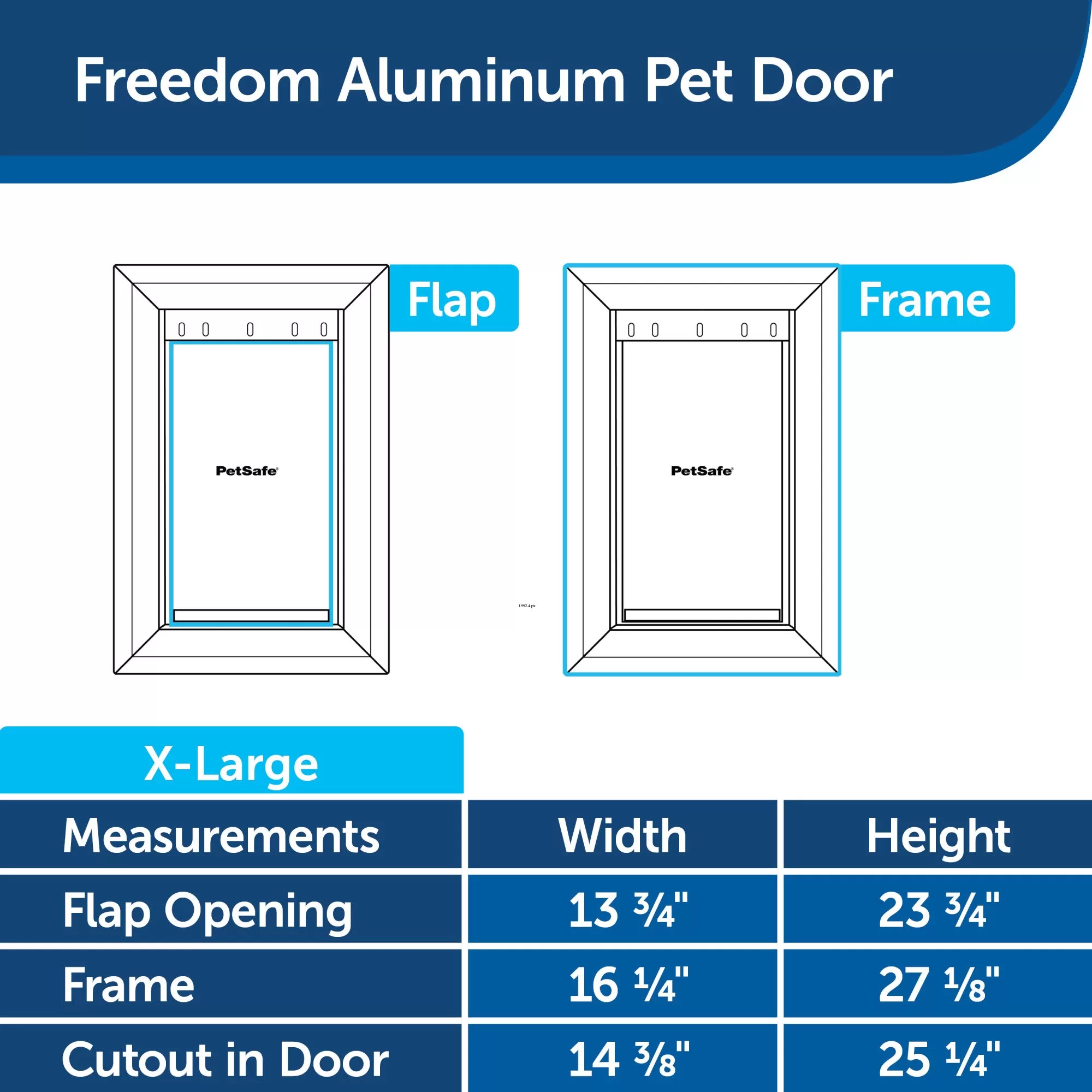 PetSafe Freedom Aluminum Pet Door, White