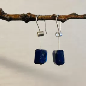 Pivot geo lapis earrings