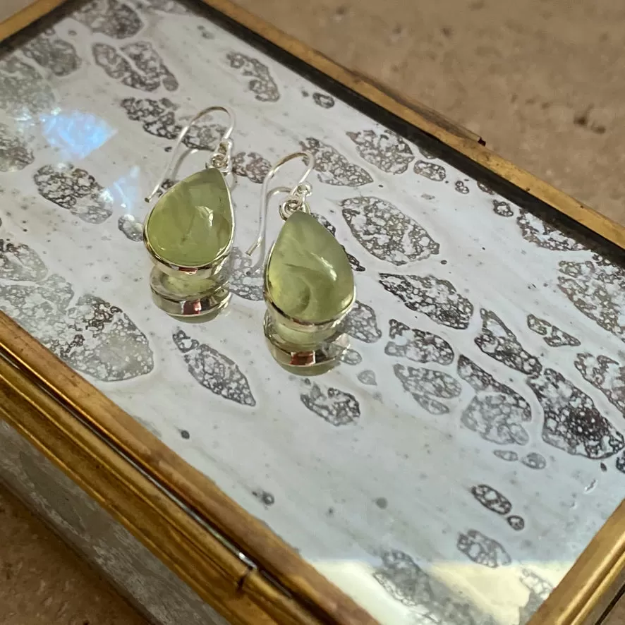 Prehnite Earrings - Grace