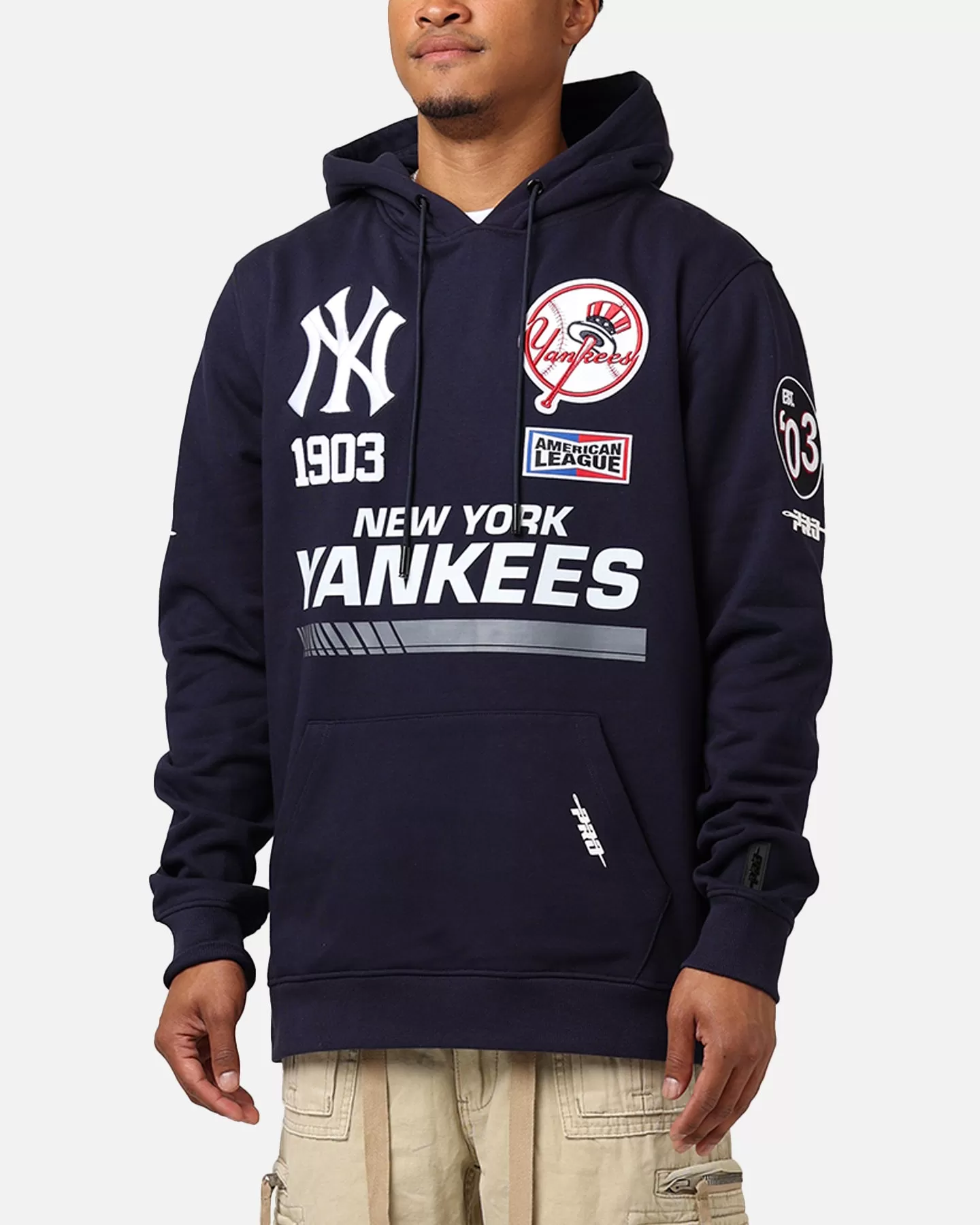 Pro Standard New York Yankees Fast Lane Hoodie Midnight Navy