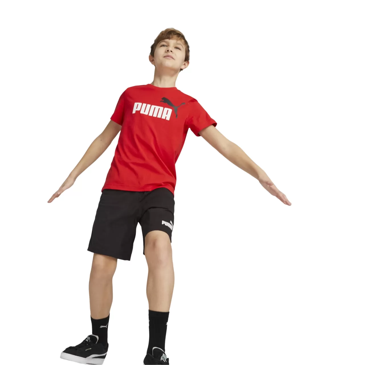 Puma Boys' jersey t-shirt and shorts set 847310-21 red