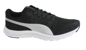 Puma Flexracer Gleam Sparkly Lace Up Womens Black Trainers 361649 03 B78D