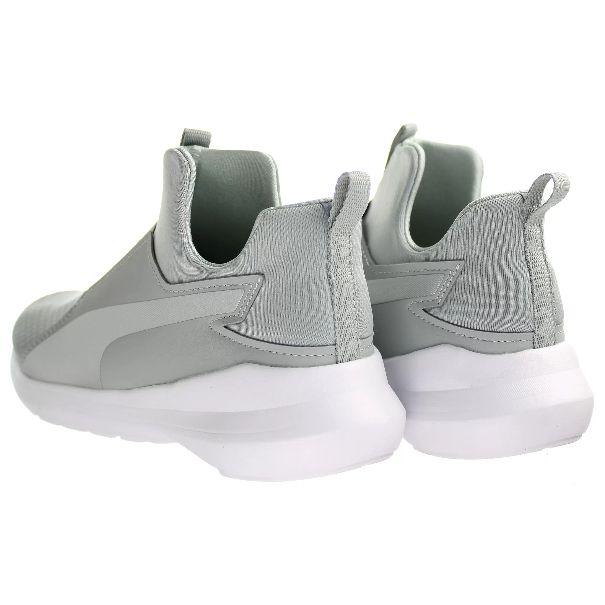 PUMA Rebel Mid Quarry Silver Womens Trainers