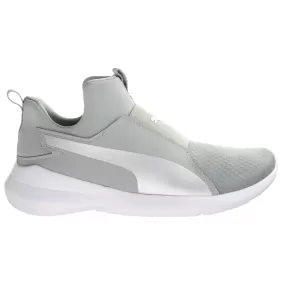 PUMA Rebel Mid Quarry Silver Womens Trainers