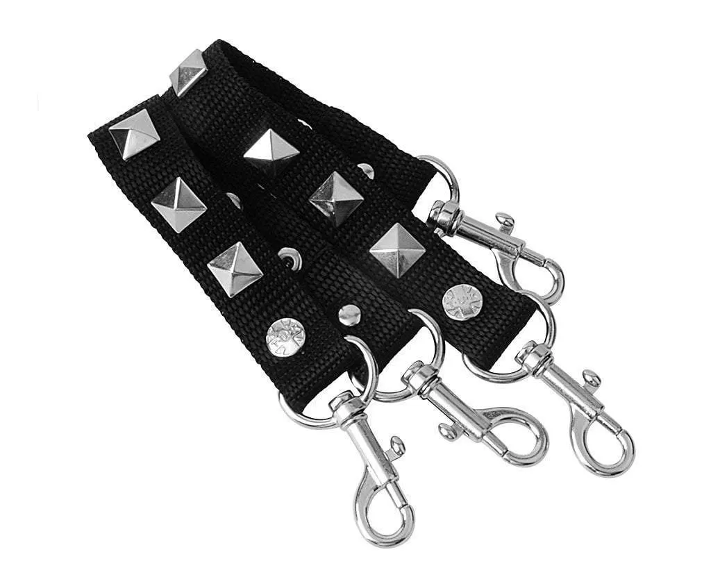 Pyramid Black Bondage Shoe Straps