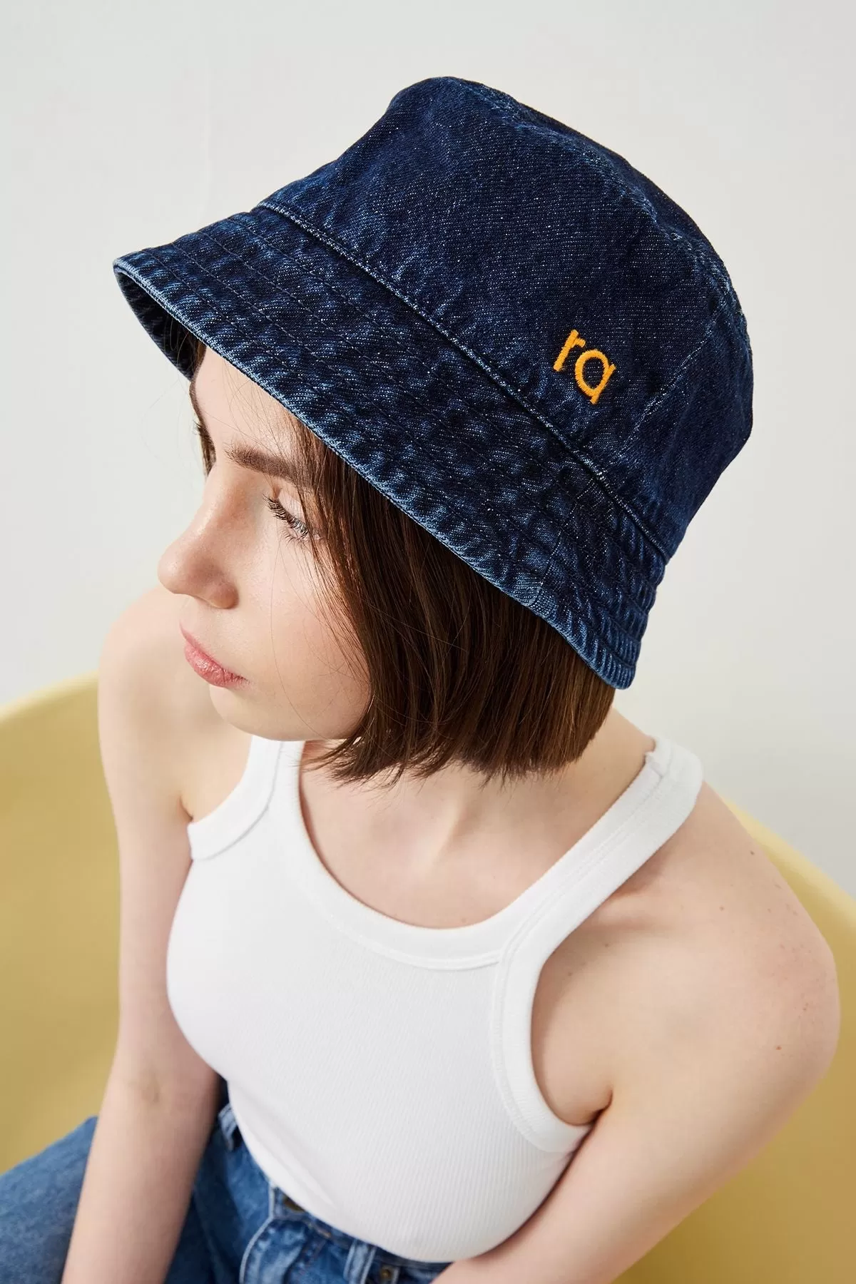 Ra Embroidery Dark Blue Unisex Bucket Hat