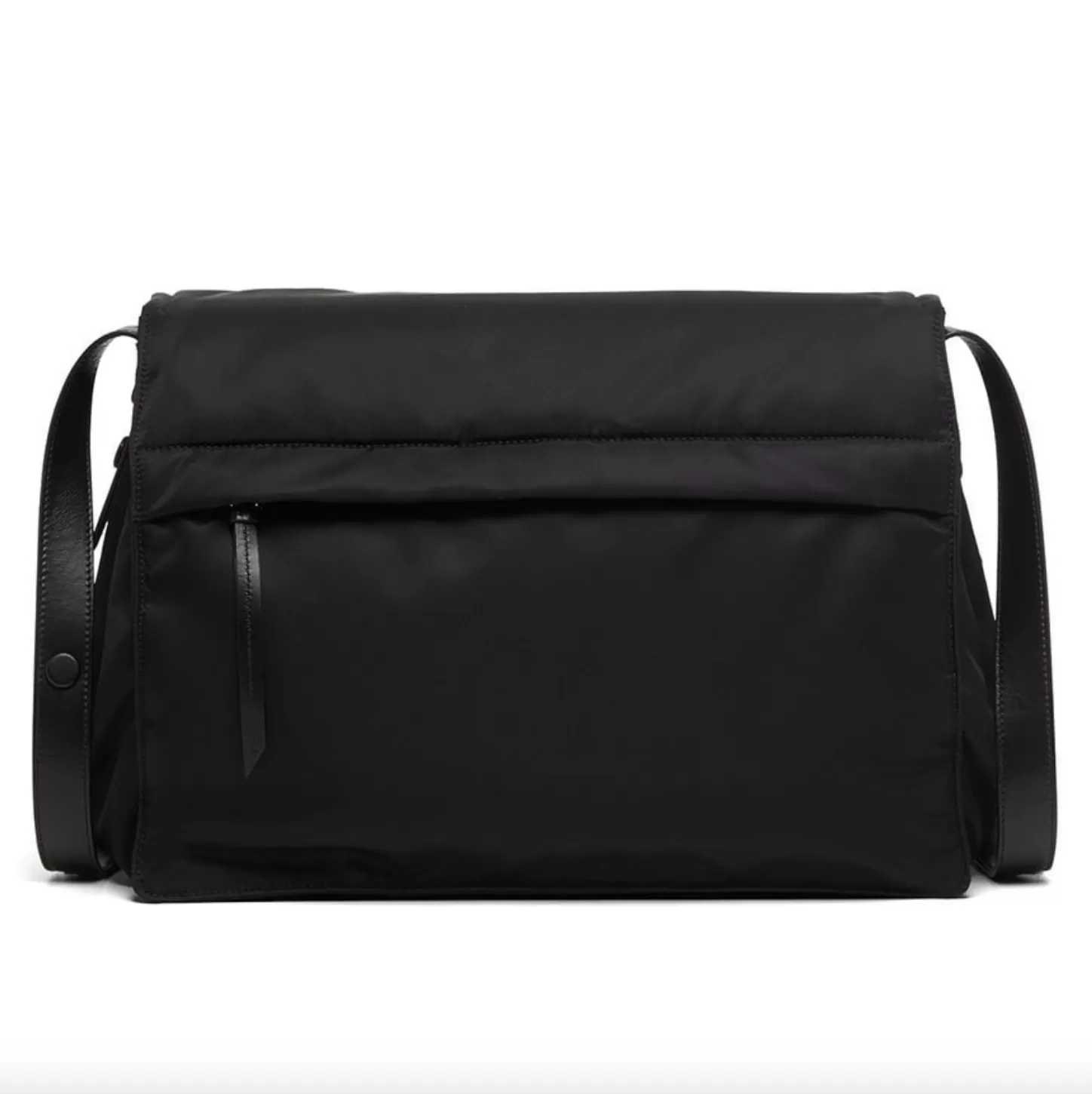 RE-NYLON LARGE PADDED SHOULDER BAG - BLACK