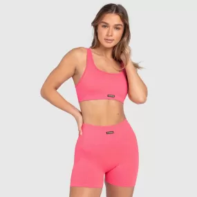 Ribbed Seamless Crop - Watermelon Pink