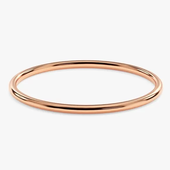 Simple 18k Gold Rose Gold Silver 1.5mm Thin Wedding Band