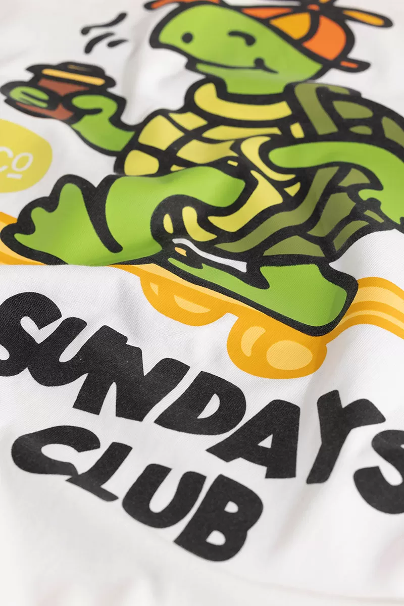 Slow Sundays White Oversized T-Shirt