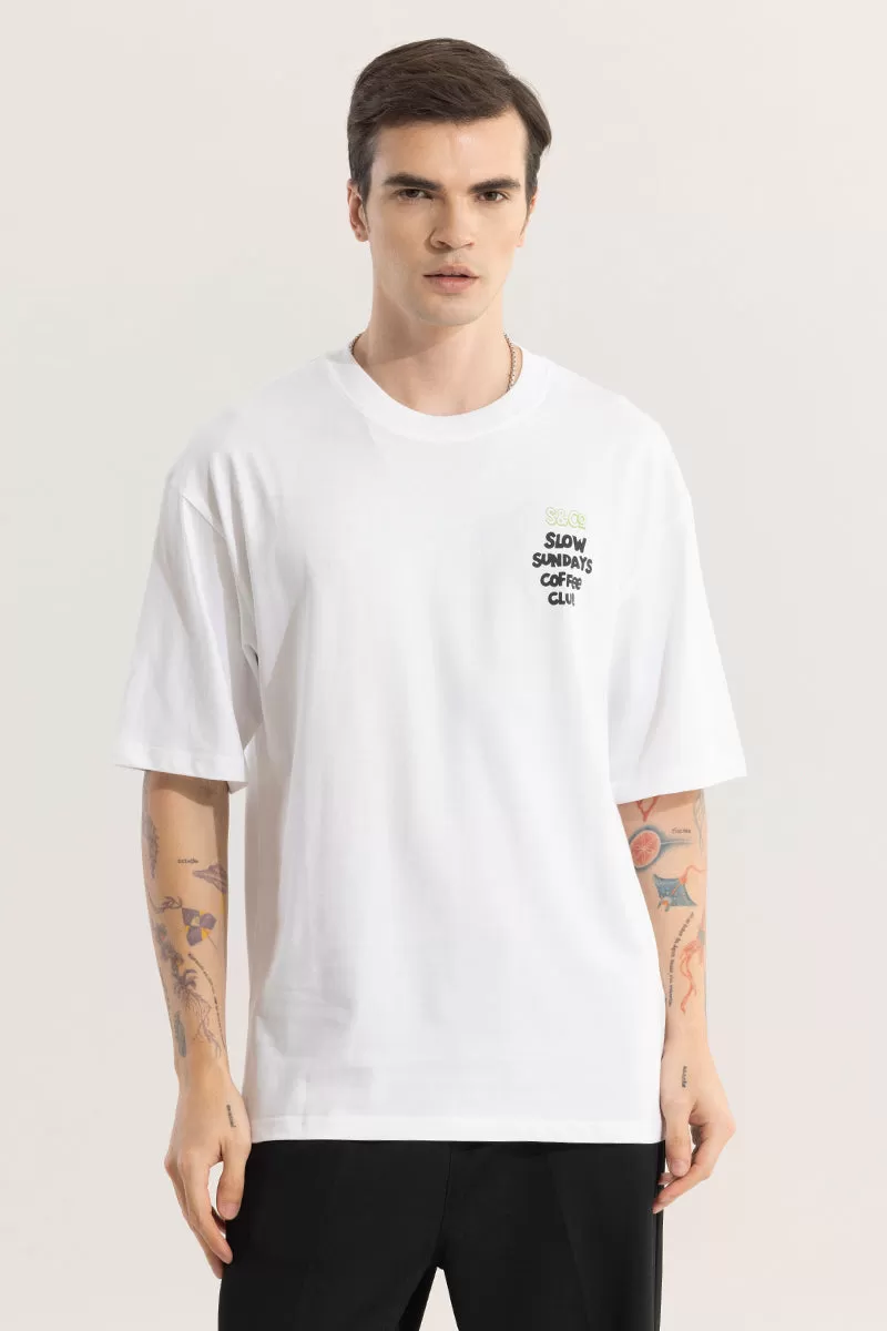 Slow Sundays White Oversized T-Shirt