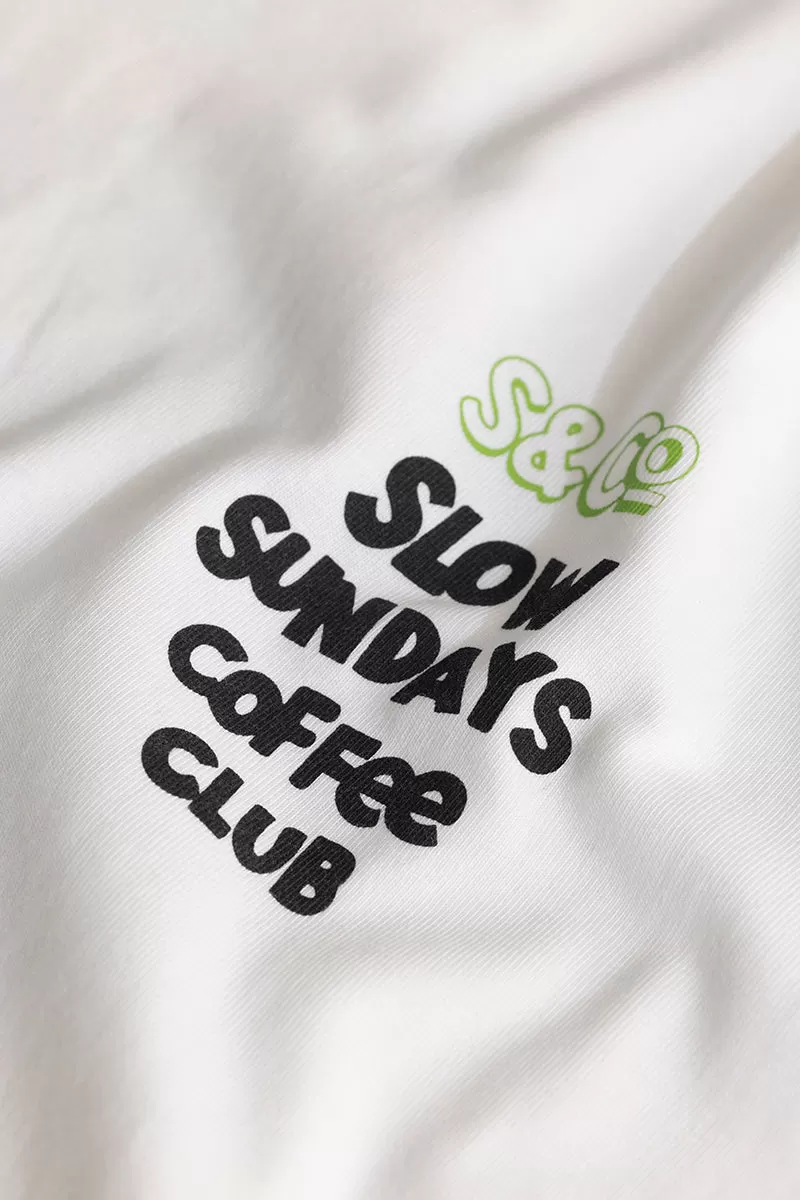 Slow Sundays White Oversized T-Shirt