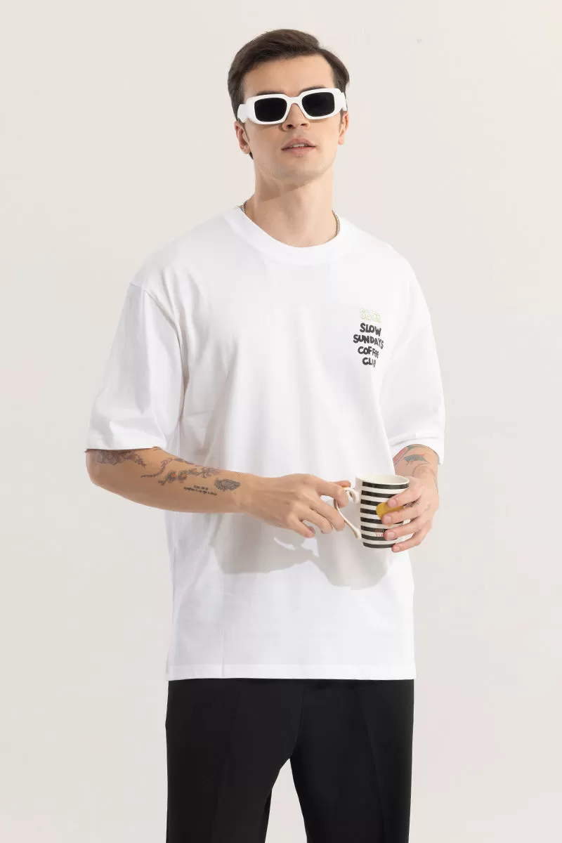 Slow Sundays White Oversized T-Shirt