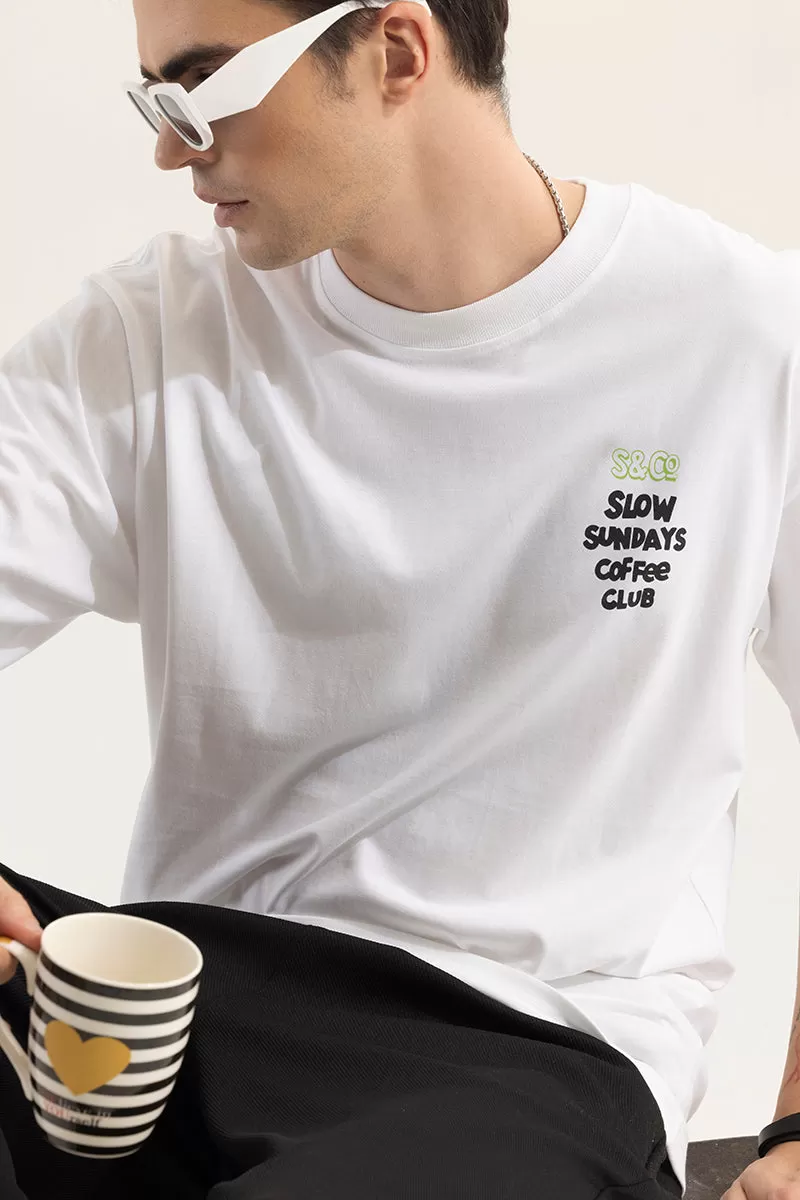 Slow Sundays White Oversized T-Shirt