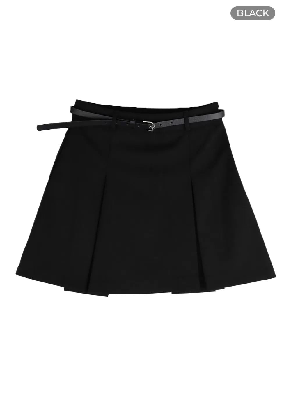 Solid Chic Pleated Mini Skirt IM406