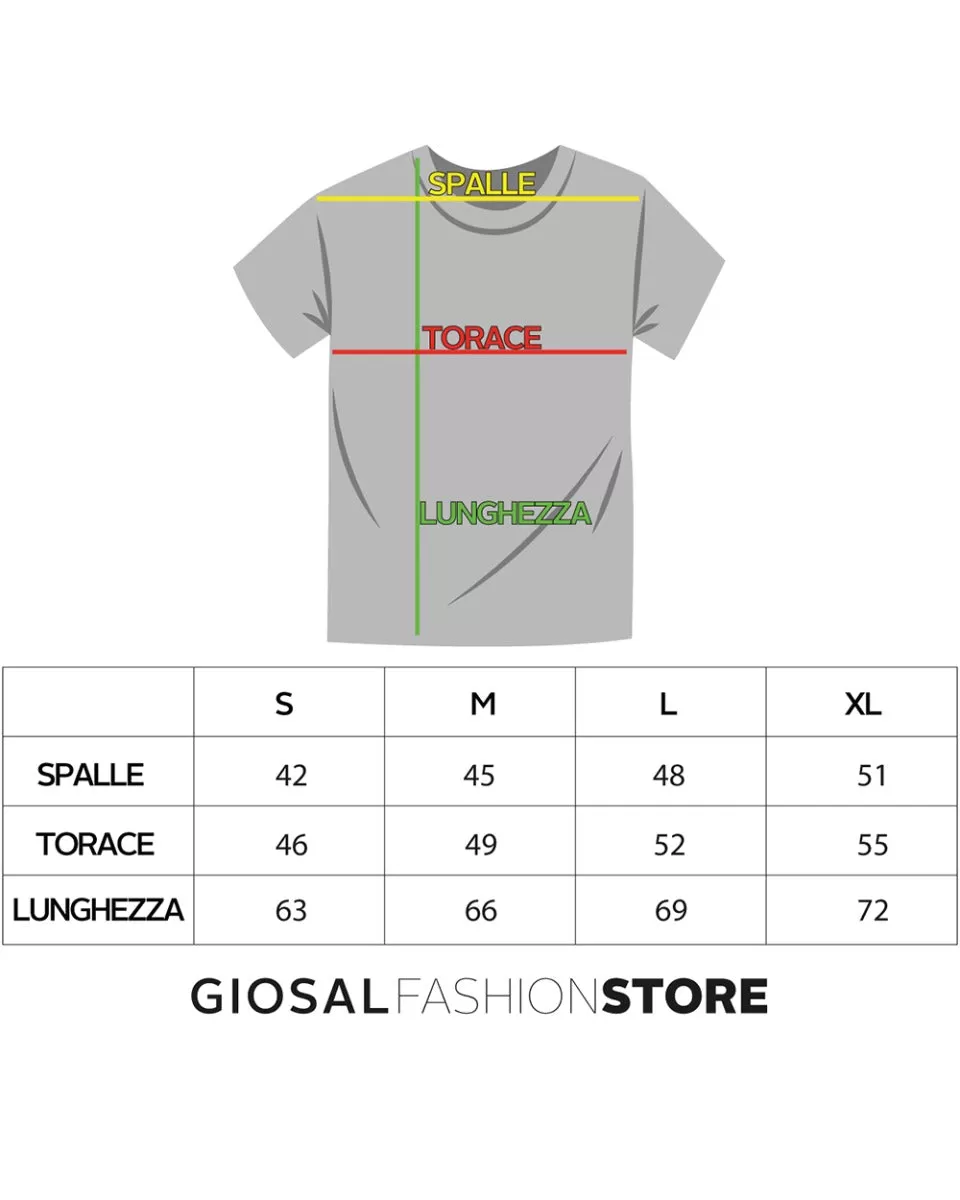 T-shirt Uomo Manica Corta Tinta Unita Blu Girocollo Basic Casual GIOSAL