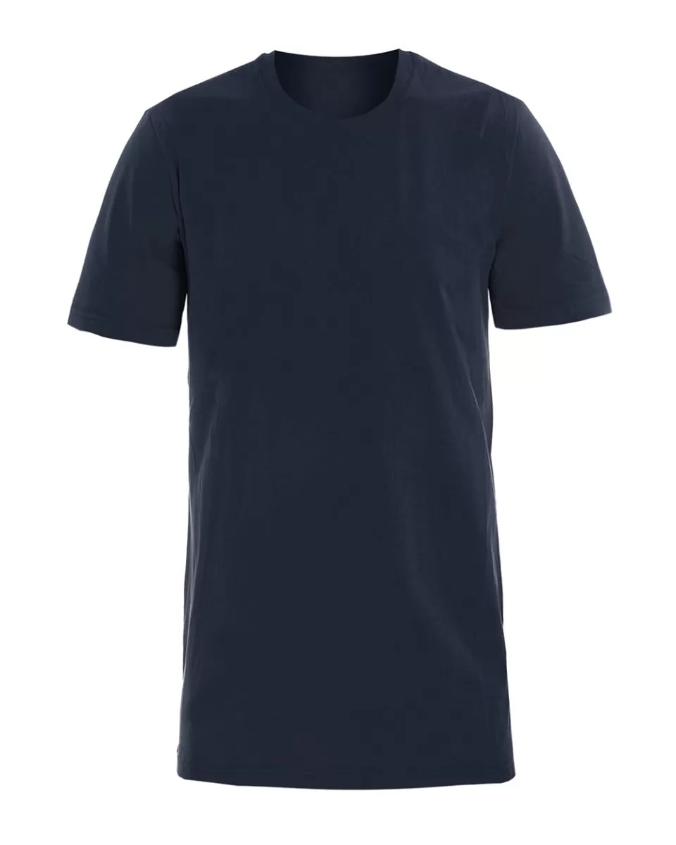 T-shirt Uomo Manica Corta Tinta Unita Blu Girocollo Basic Casual GIOSAL