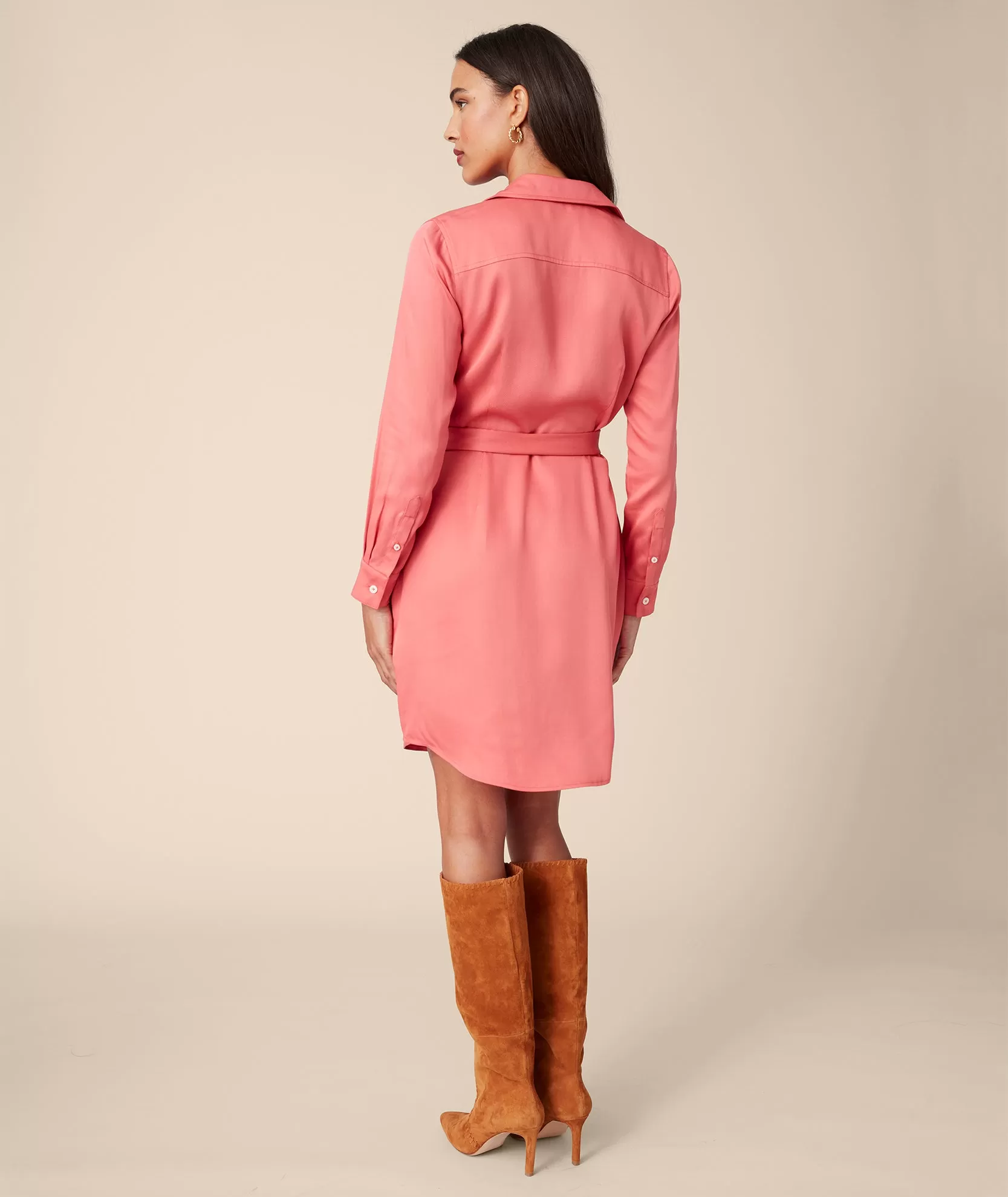 TENCEL Lyocell Belted Felicity Shirtdress