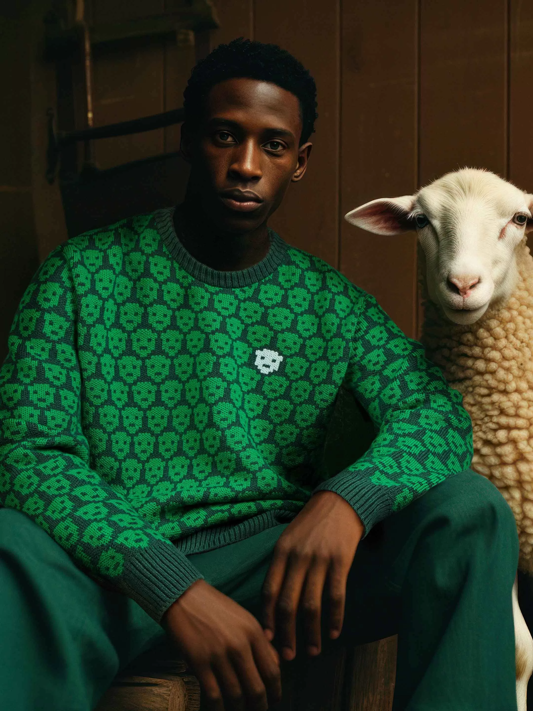 The Flock Crewneck - Emerald Green