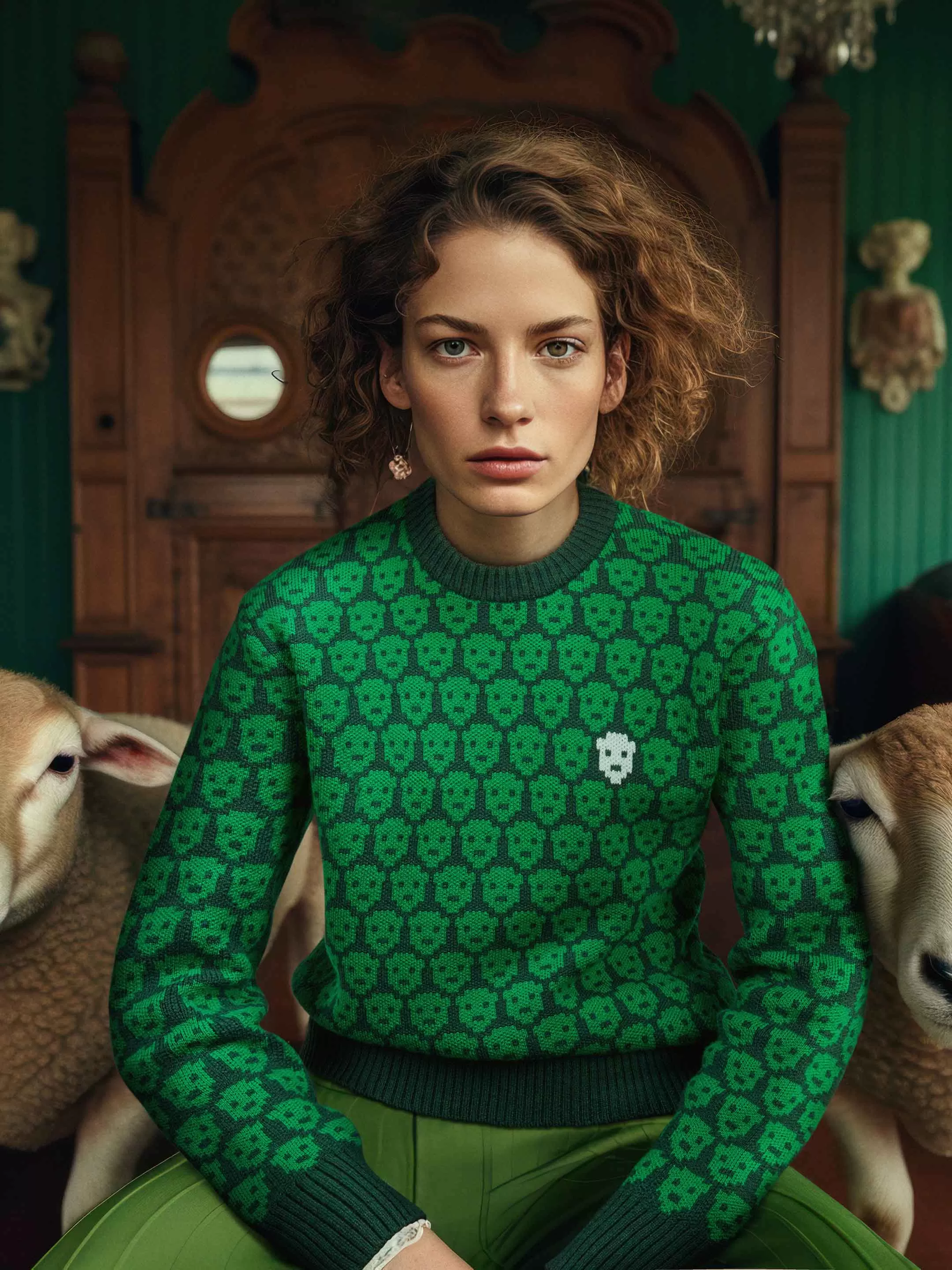 The Flock Crewneck - Emerald Green