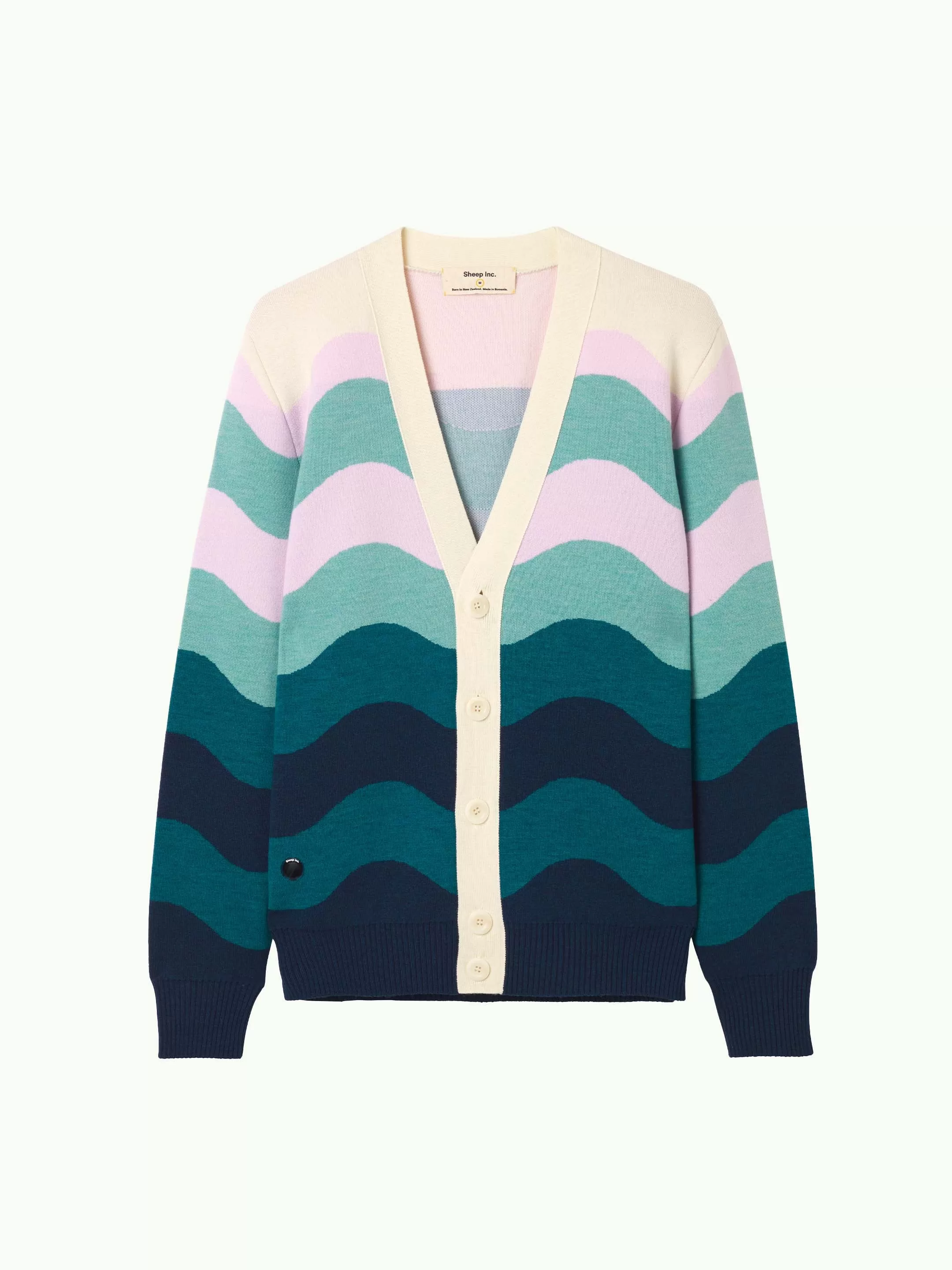 The Wave Cardigan - Teal Blue