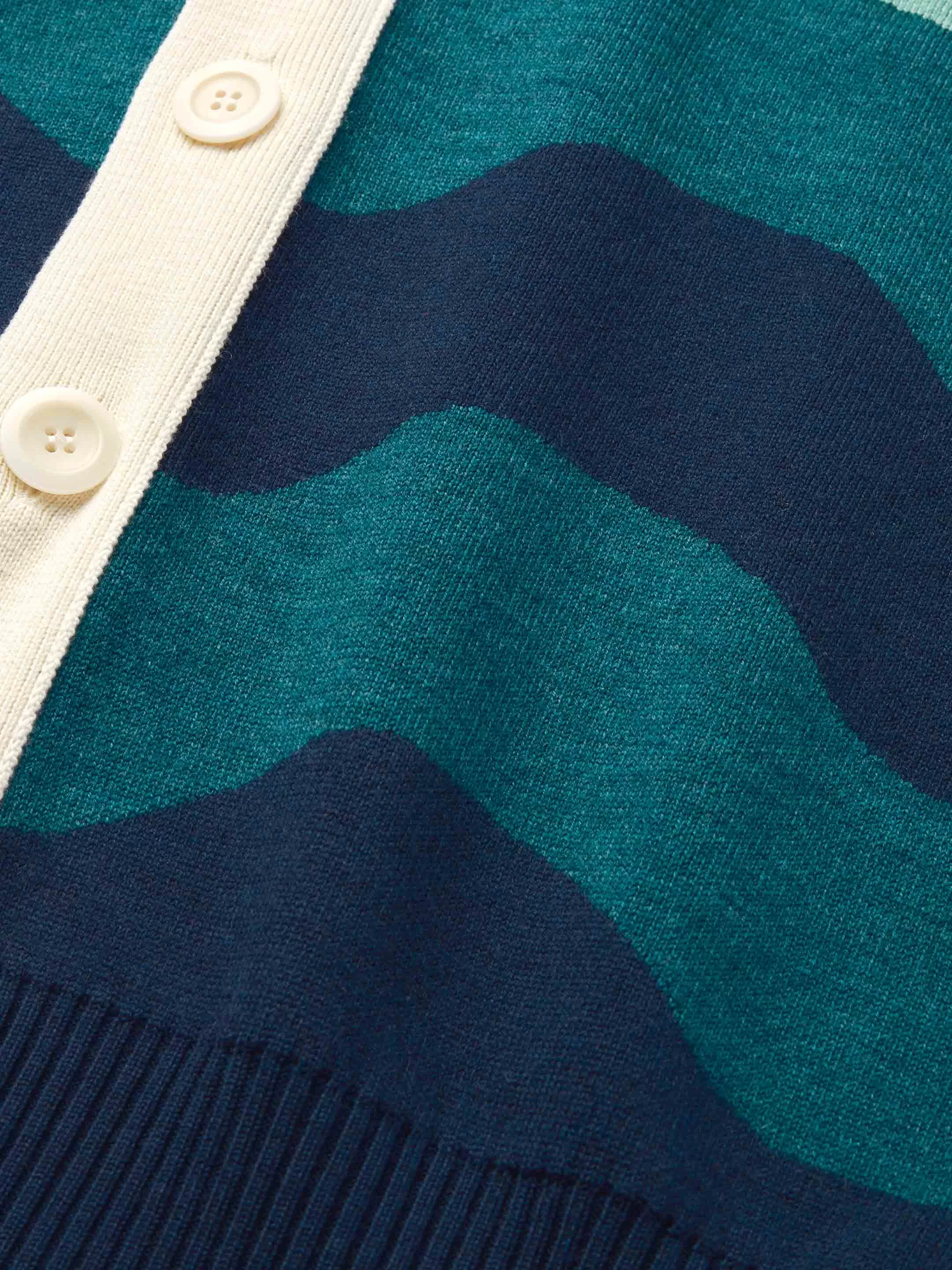 The Wave Cardigan - Teal Blue