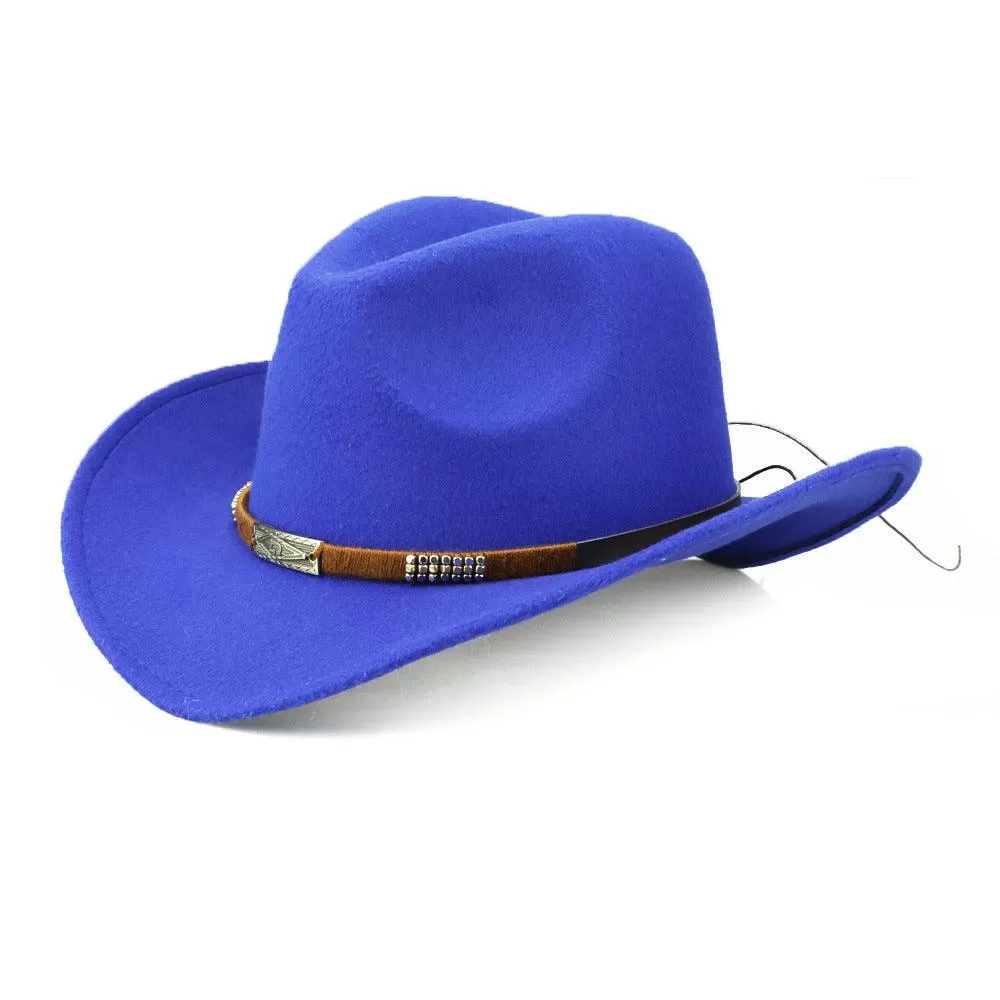 Trendy Woolen Denim Cowboy Hat for Fashion Enthusiasts