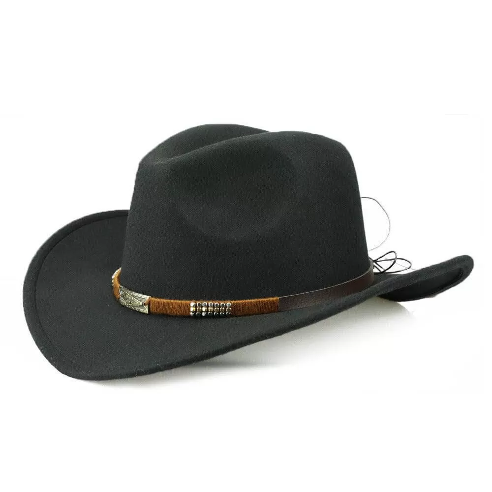 Trendy Woolen Denim Cowboy Hat for Fashion Enthusiasts