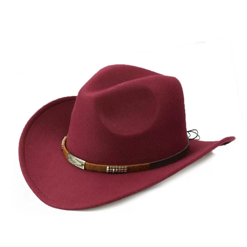 Trendy Woolen Denim Cowboy Hat for Fashion Enthusiasts