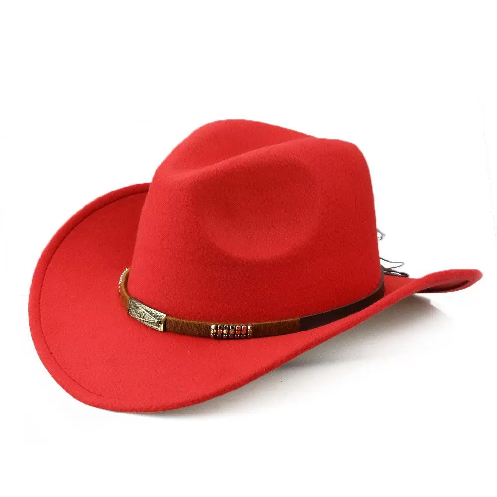 Trendy Woolen Denim Cowboy Hat for Fashion Enthusiasts