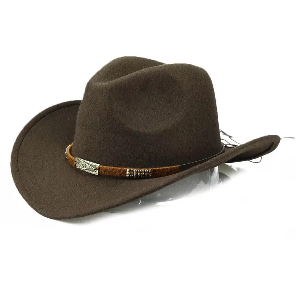 Trendy Woolen Denim Cowboy Hat for Fashion Enthusiasts