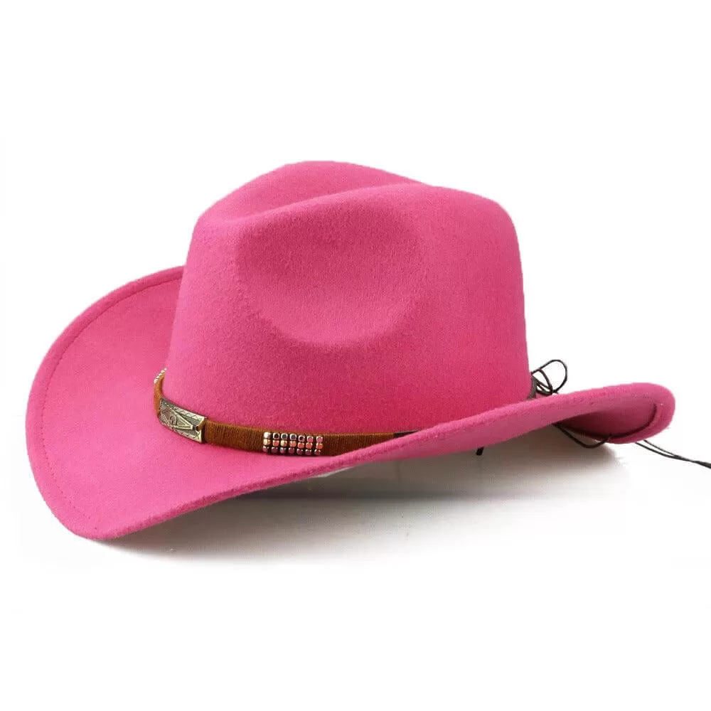 Trendy Woolen Denim Cowboy Hat for Fashion Enthusiasts