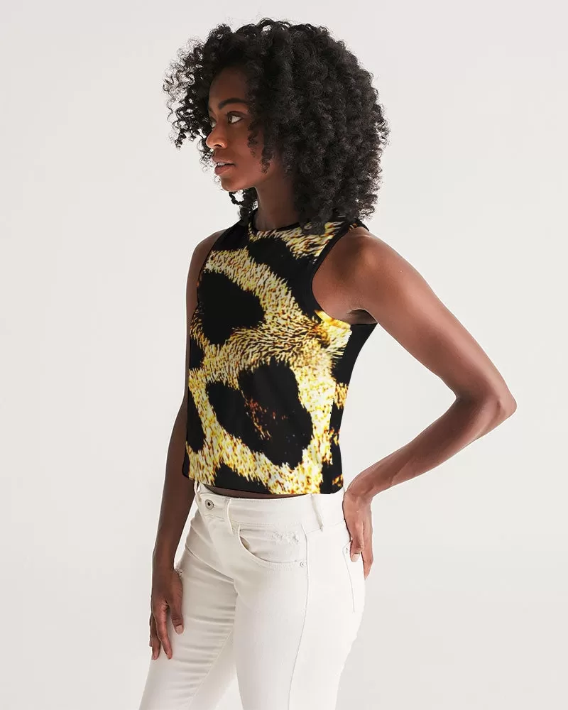 TRP Leopard Print 01 Designer Cropped Sleeveless T-shirt