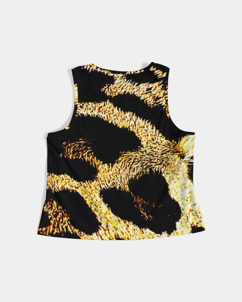 TRP Leopard Print 01 Designer Cropped Sleeveless T-shirt