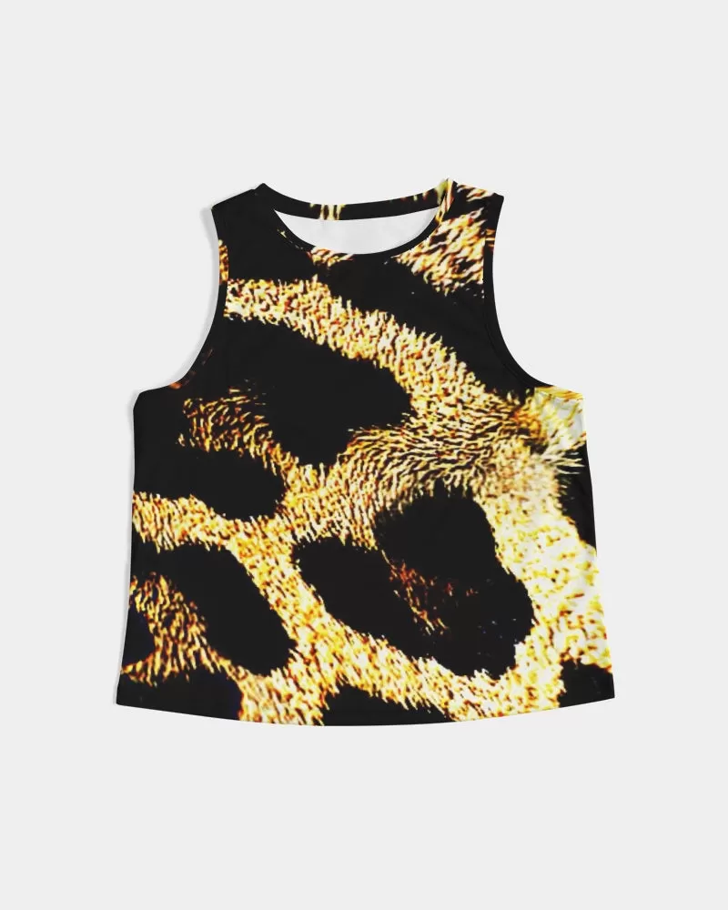 TRP Leopard Print 01 Designer Cropped Sleeveless T-shirt